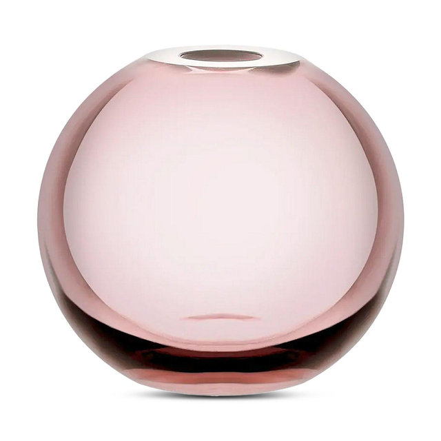 Nude Glass Small Mars Vase, Steel Apricot