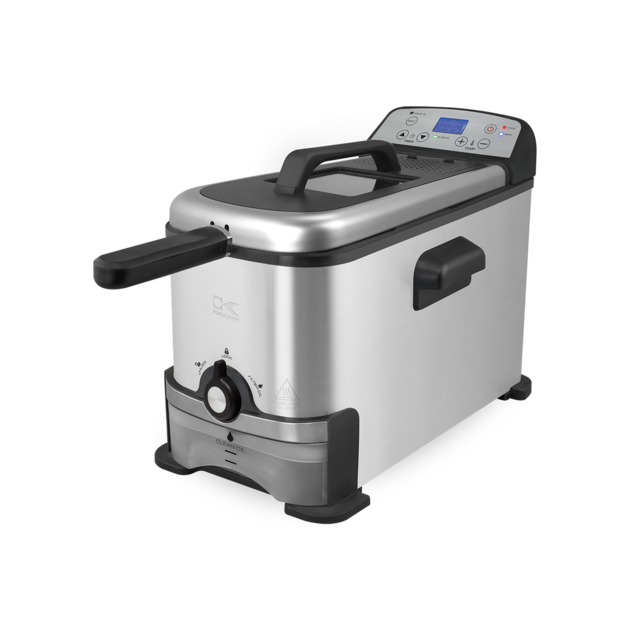 Kalorik 3.2 Quart Digital Deep Fryer with Oil Filtration, Stainless Steel