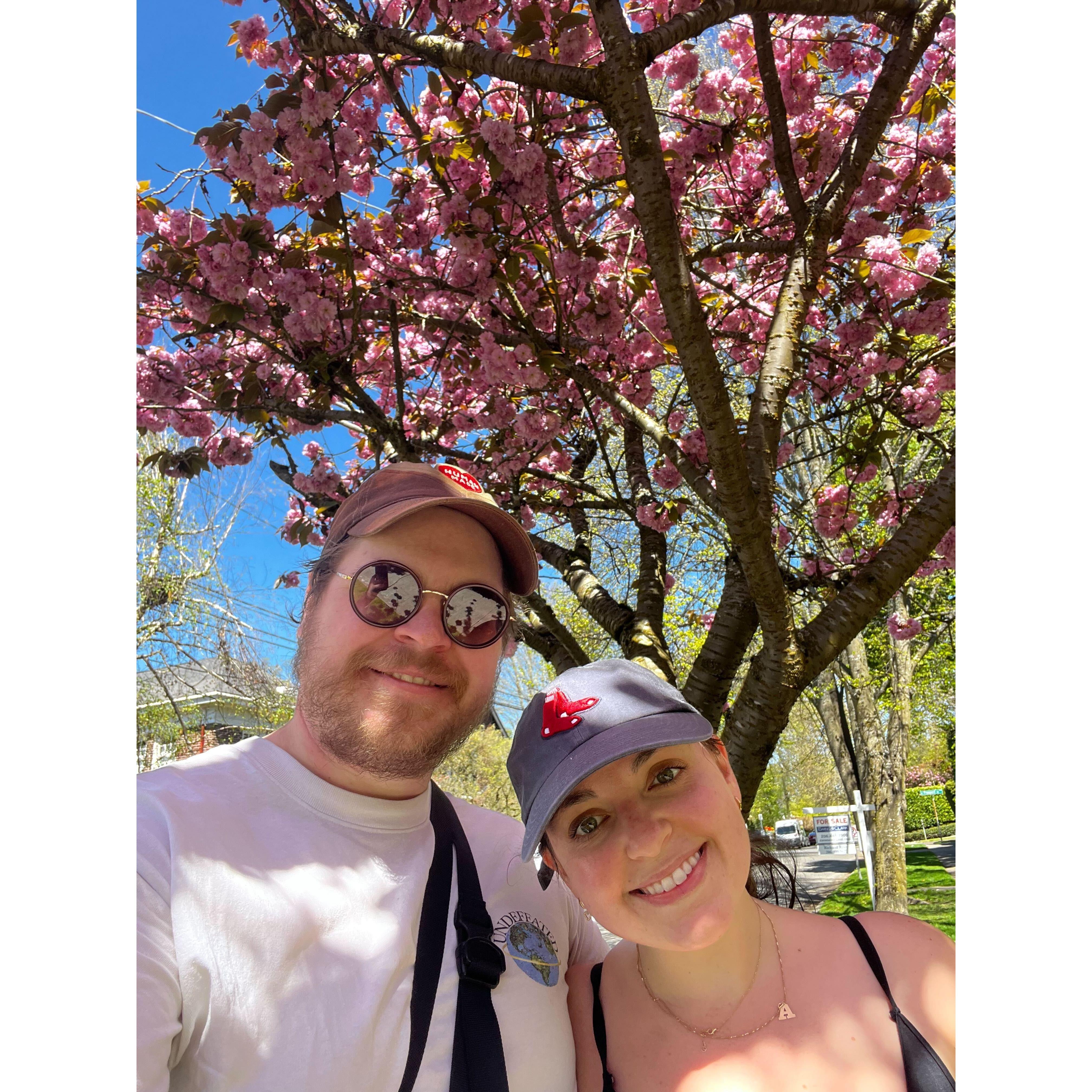 Enjoying the flora and fauna of Seattle springs!