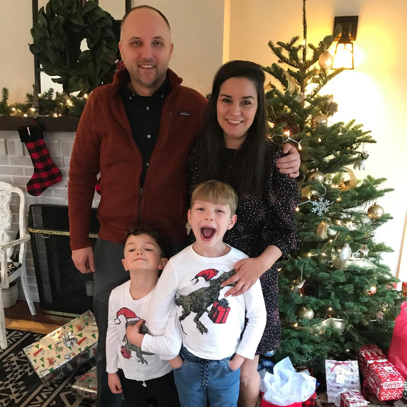 With our nephews (Solly and Ev) Christmas Eve 2021