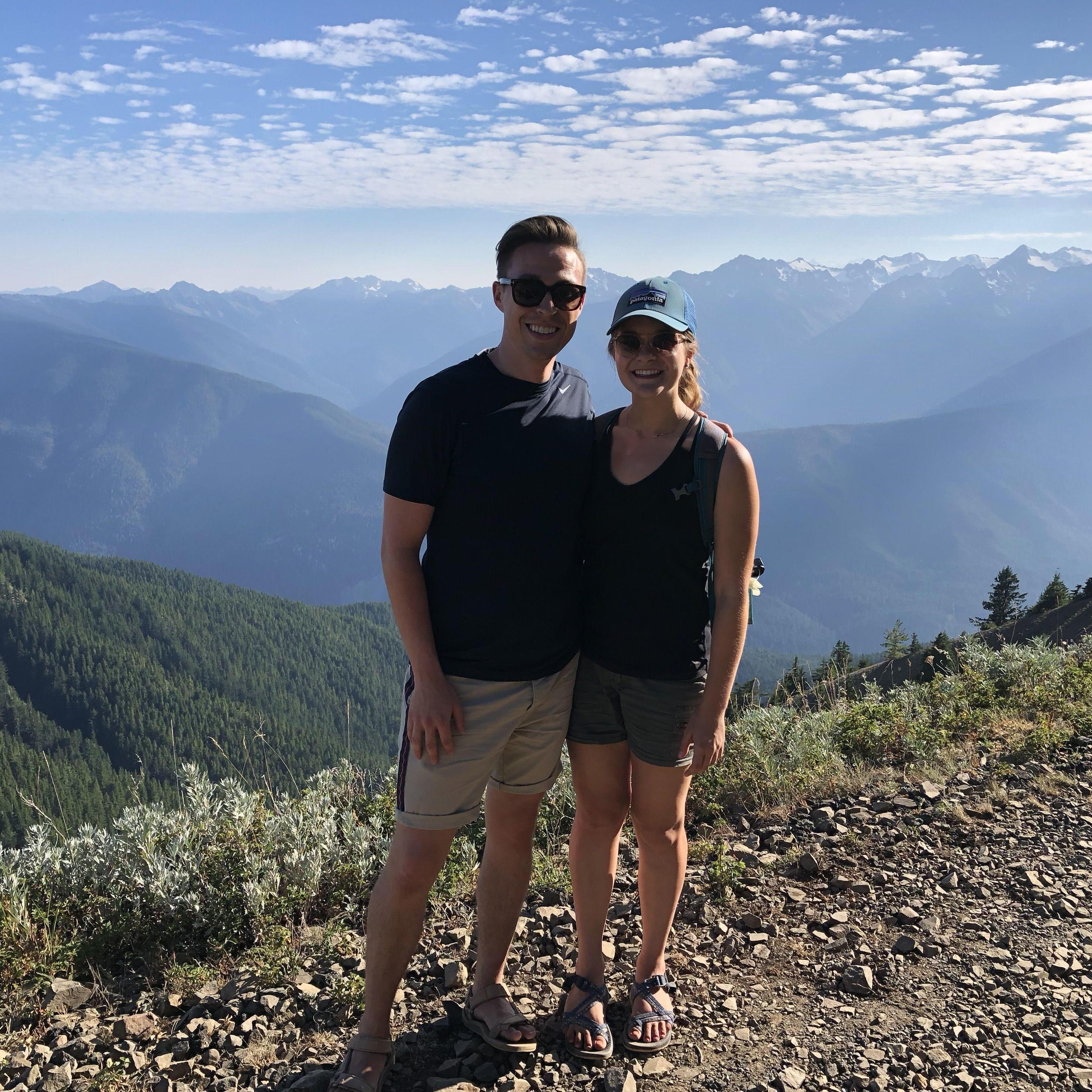 David visiting Carrie during her summer internship working in Olympic National Park as a forest engineer in the summer of 2018.