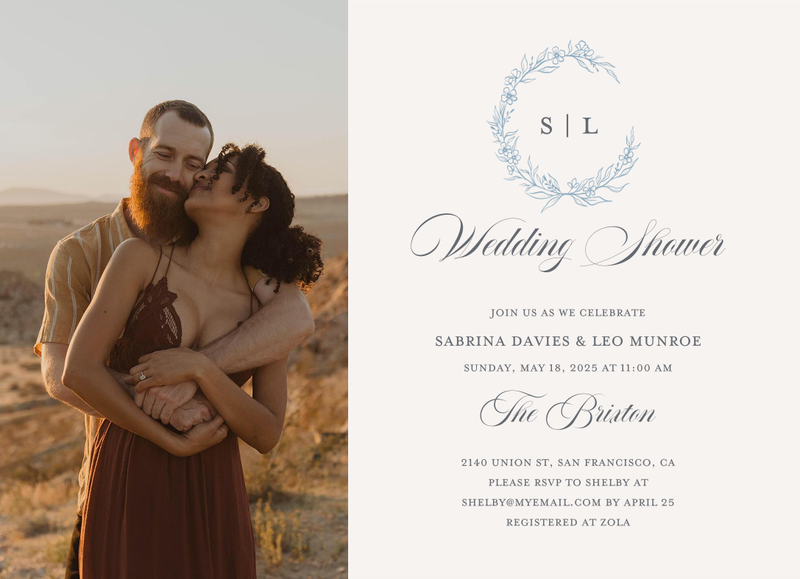 Goundry Photo | Light Oatmeal | Zola Wedding & Bridal Shower Invitations