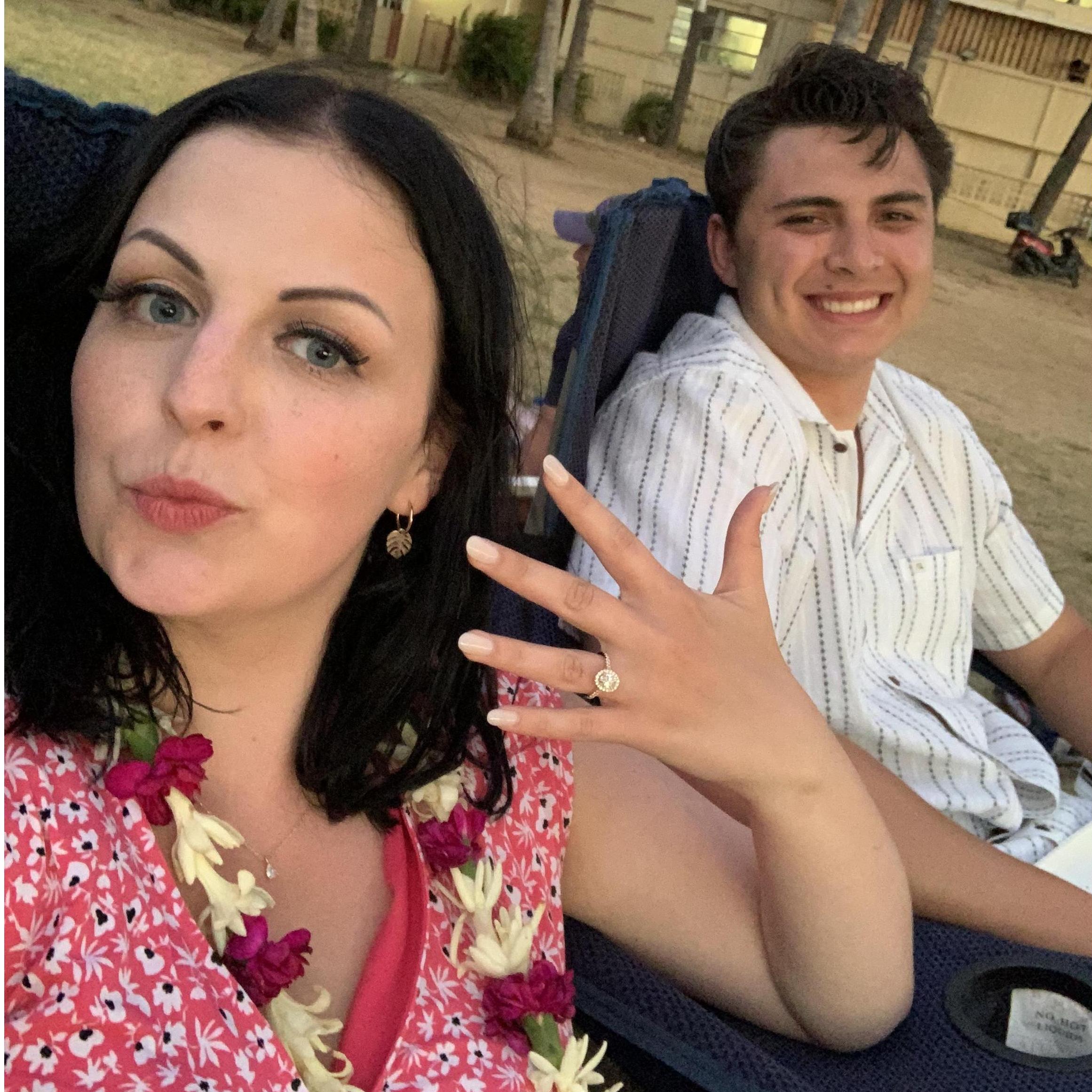 We got engaged in Hawaii on June 10th, 2021!