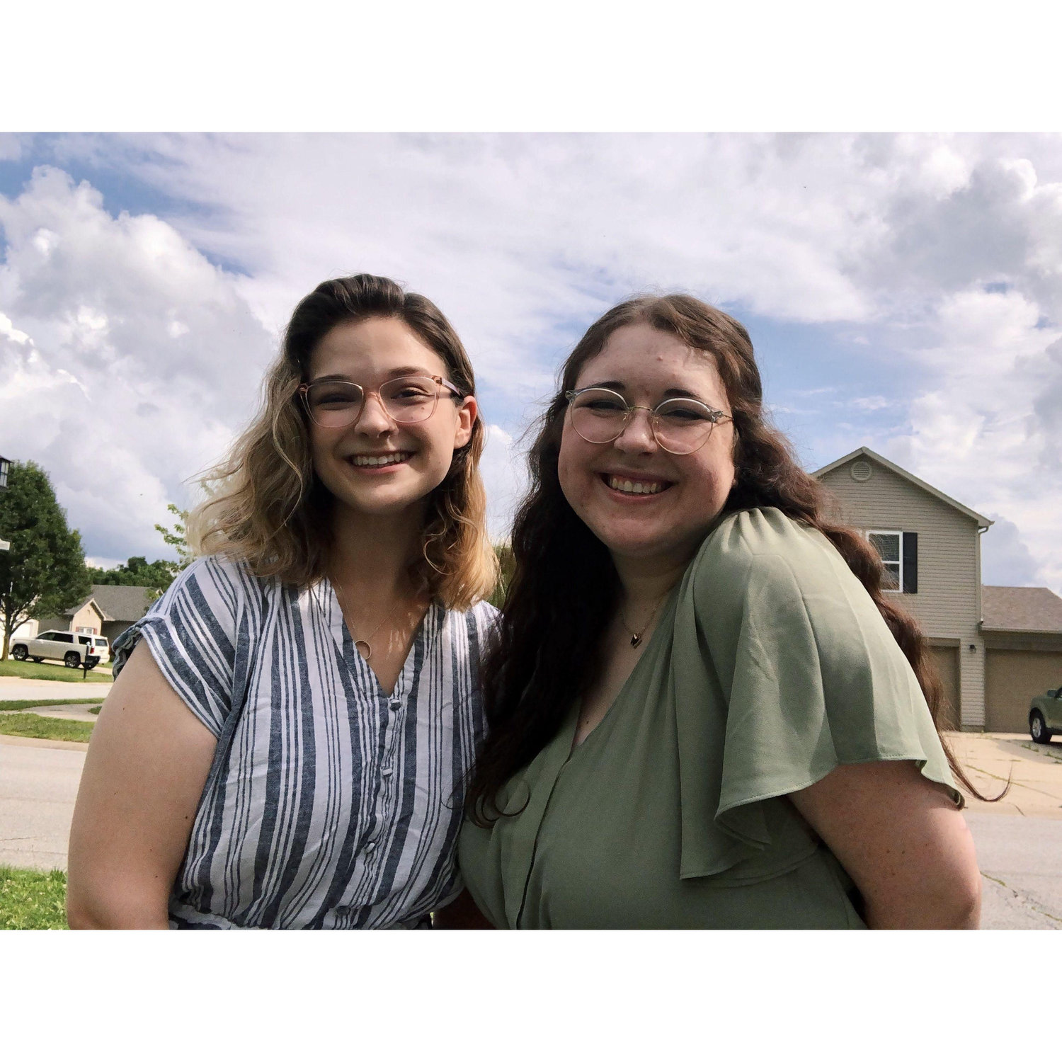 Our first time meeting in person after years of being friends - pre-relationship.