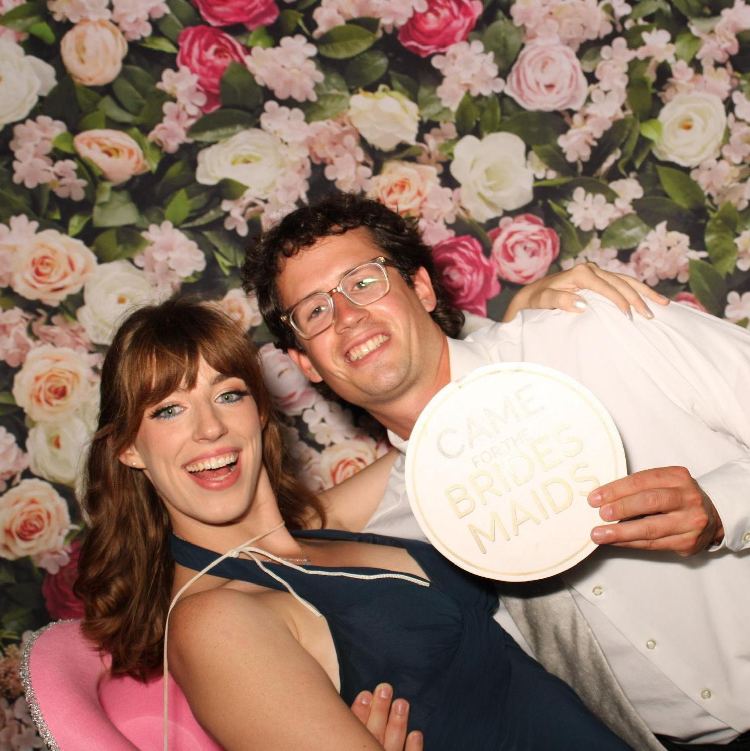 Grace was a bridesmaid for her close friend's wedding. John-Luc, as always, was her handsome date.