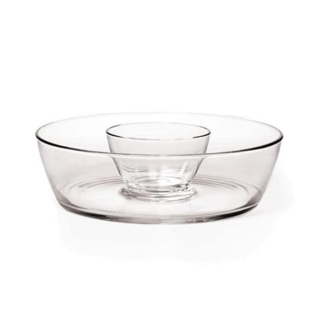 Mikasa Napoli Chip and Dip Set, 11-Inch, 2-Piece, Clear