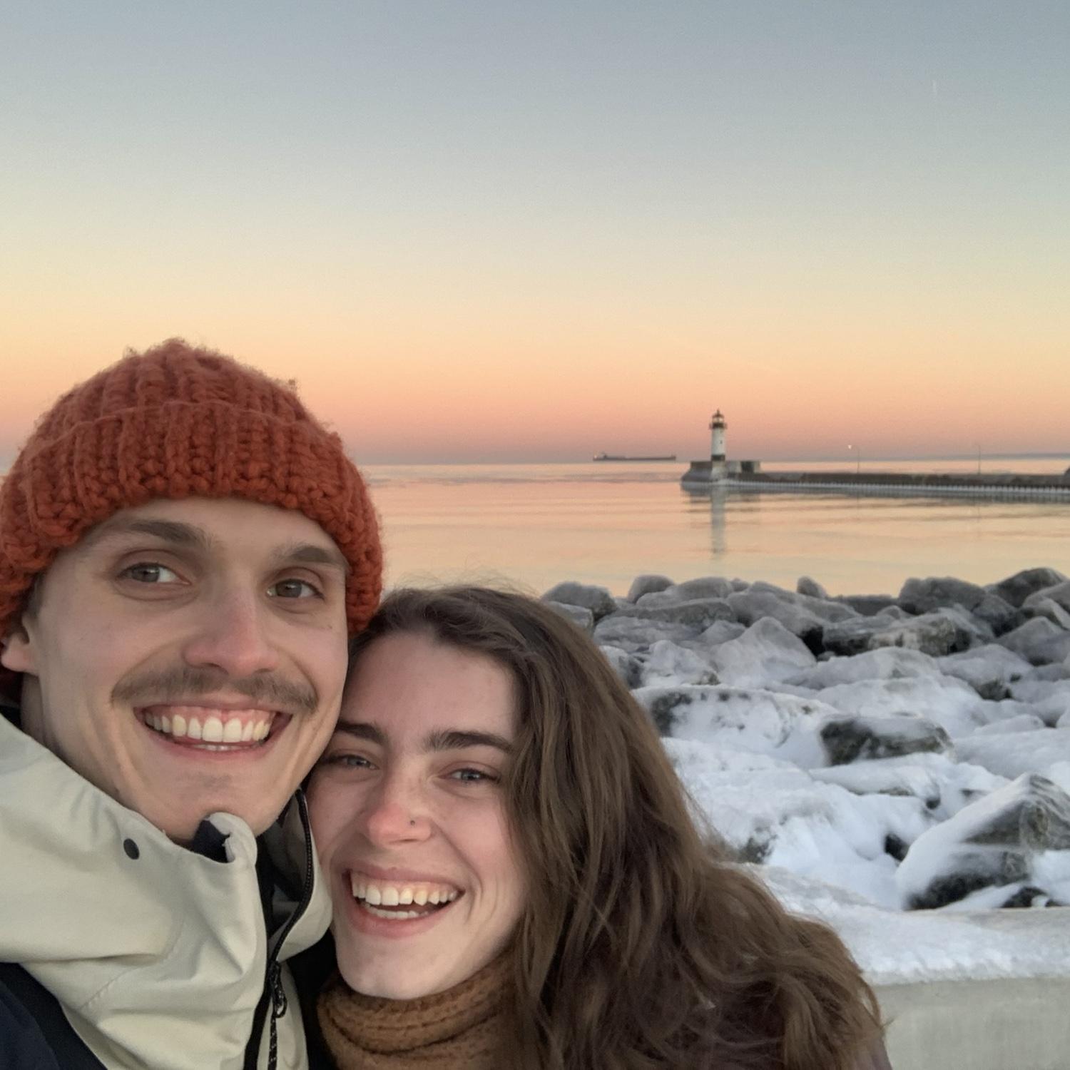 Meg visits Logan in Duluth over the winter--beautiful and cold!