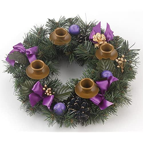Purple Ribbon Advent Wreath