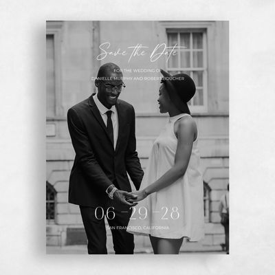 White Typography Wedding Save the Date - Pinellas Photo
