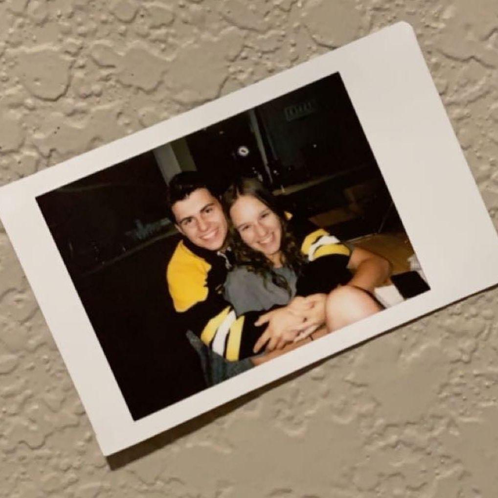 September, 2019 - Our first photo together, taken by Abby in our freshman dorm :)