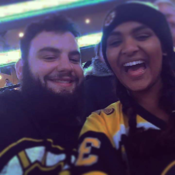 My first Bruins Game! A Christmas gift from Joey, 7:1 a Christmas gift from Bergeron