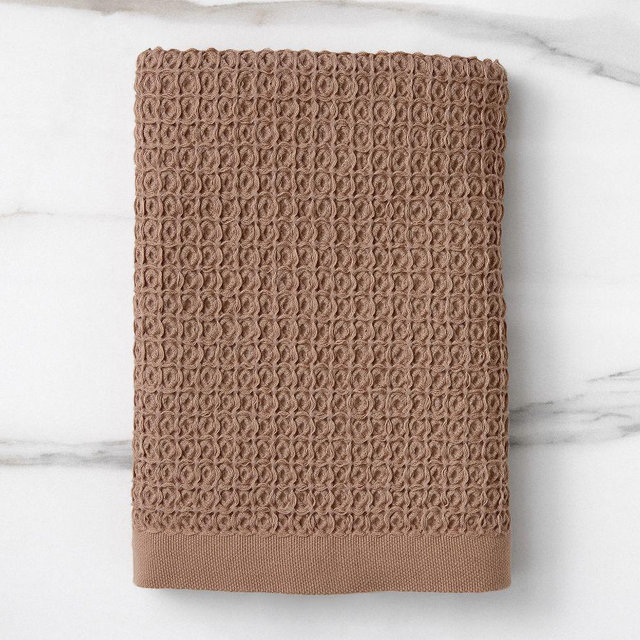Plush Waffle, Bath Towel, Baked Clay