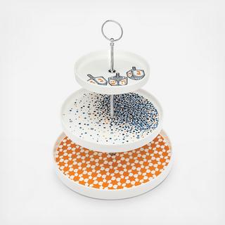 Hanukkah 3-Tiered Serving Tray
