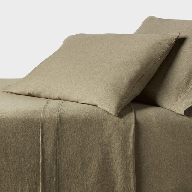 Full Cotton Jersey Sheet Set Heather Green - Threshold™