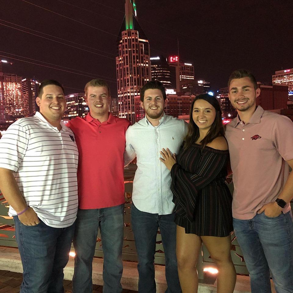 The boys with us in Nashville right after Landon proposed!