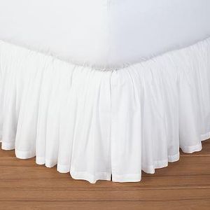 Voile Bed Skirt, Queen, White