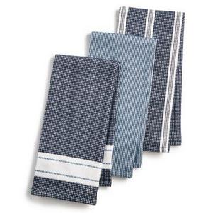 Martha Stewart Collection - 3-Pc. Waffle Weave Kitchen Towels, Created for Macy's
