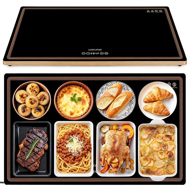 Electric Warming Tray for Buffets Party(32x18 Inches),Warming Tray with 12 Temp-Settings,Built-in Thermostat and Full Surface Heating,Versatile Food Warmers for Parties Buffet,Gatherings,Daily Use
