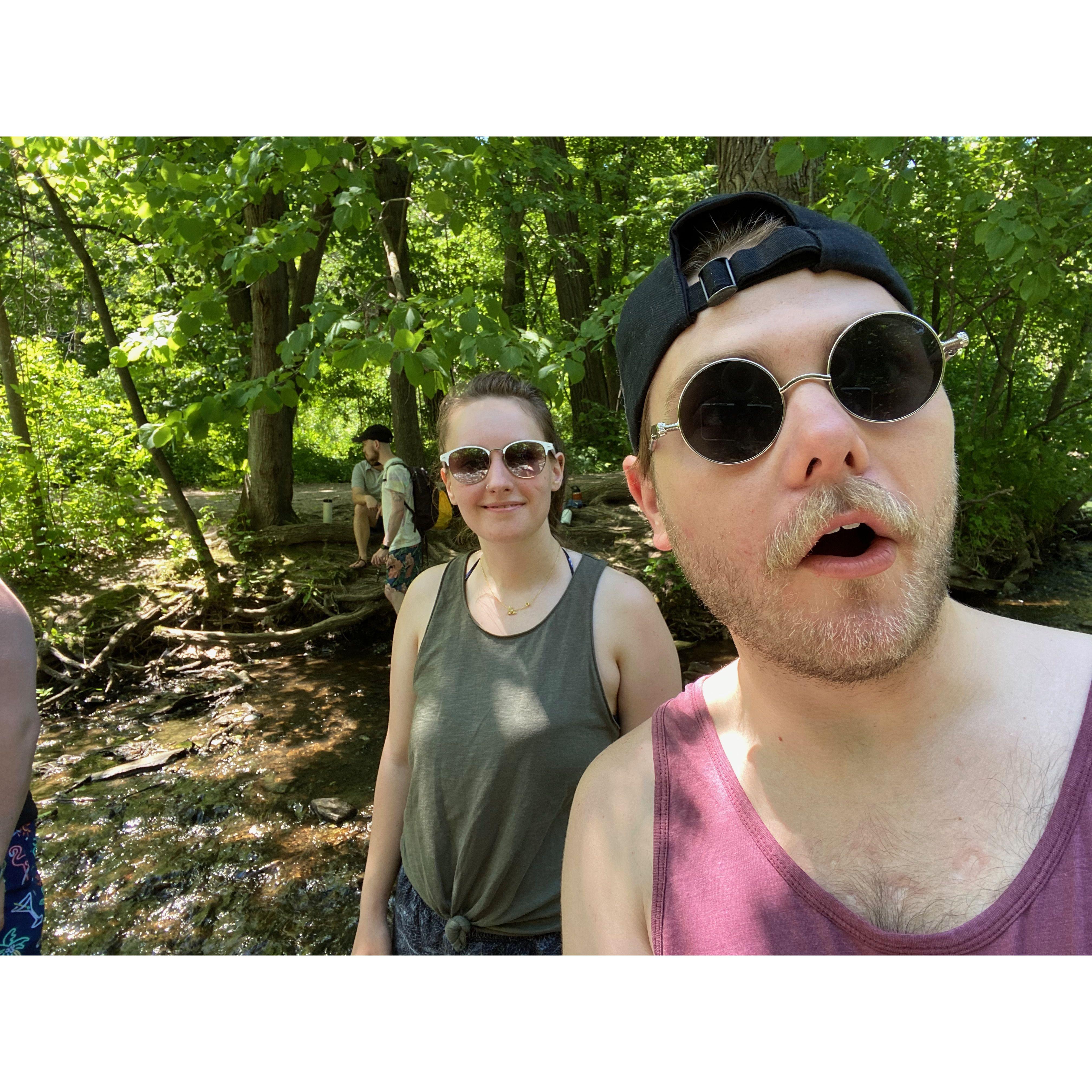 We went hiking at Minnehaha falls and were playing in one of the streams when Anthony snapped this goofy photo!