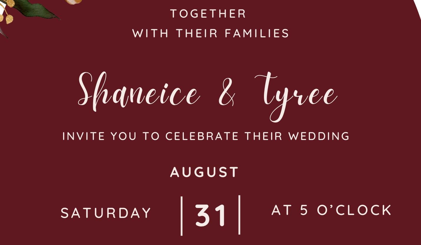 The Wedding Website of Shaneice Jones and Tyree Hinds