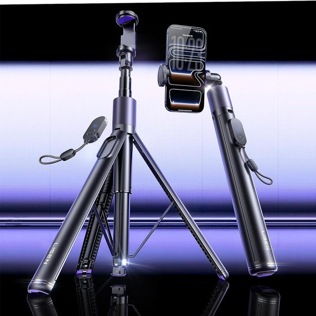 LISEN 67" Phone Tripod for iPhone, [0.1s-Open] Selfie Stick Tripod with Remote, Extendable Cell Phone Tripod Stand, Perfect for Travel Video Recording Live Stream Vlog for iPhone 17 Pro Max & Android