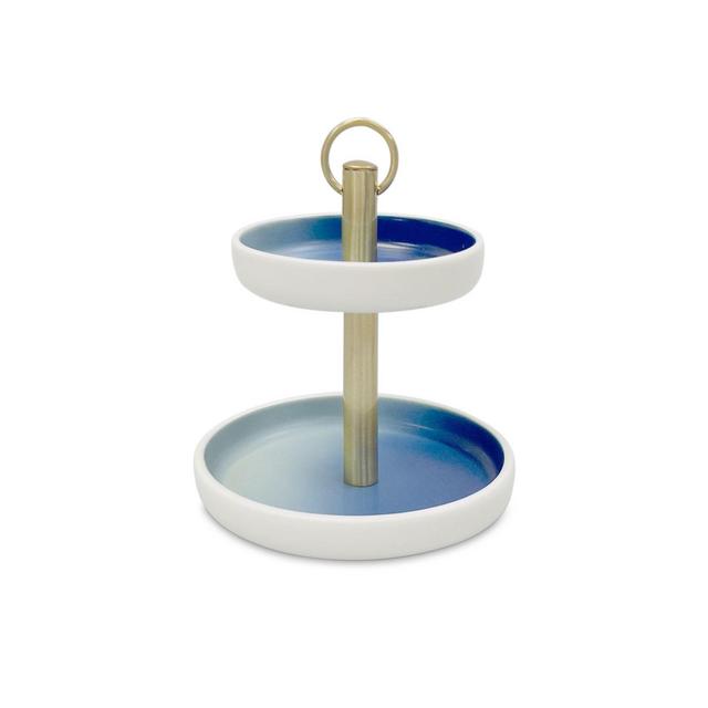 Wild Sage™ Carissa Colorwash Ceramic Trinket Tray in Blue