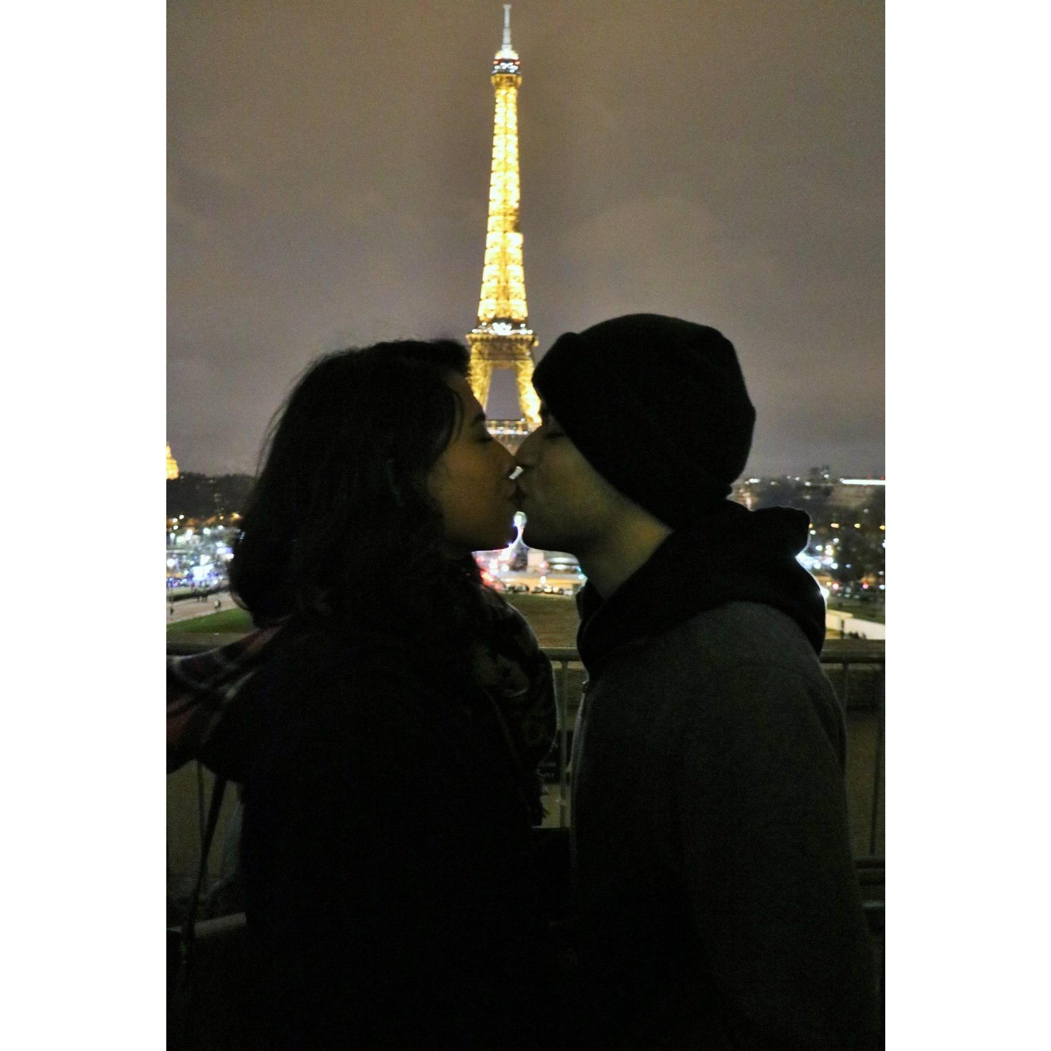 Our first Christmas together we spent it in France
