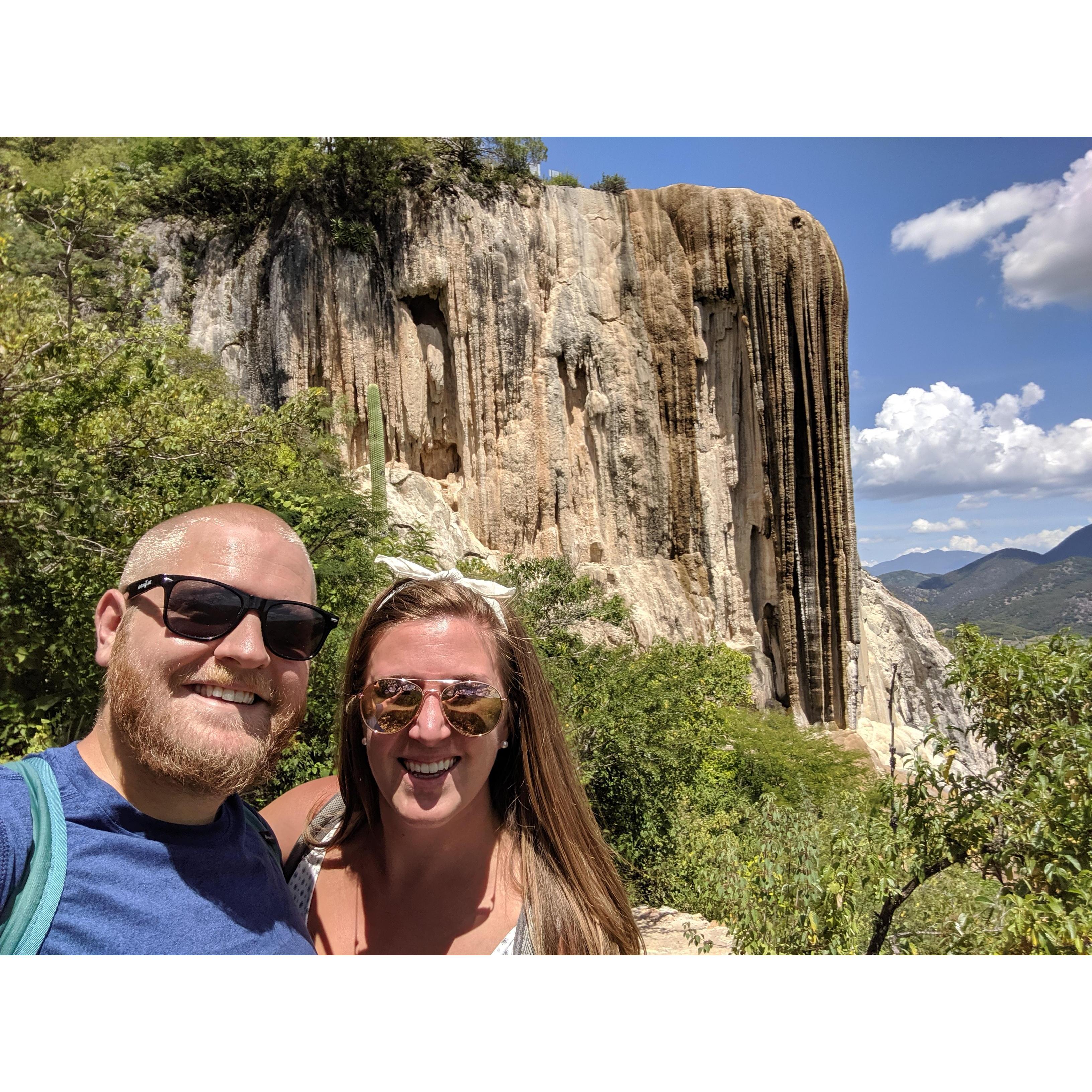 Petrified waterfall outside of Oaxaca City, Mexico