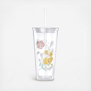 Butterfly Meadow Tumbler with Straw by Macy's