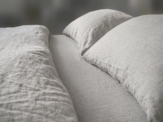 Linen Sheets Set 4pc Stone Washed Super Soft Luxury SEAMLESS Full Double Queen King Pure 100% European Flax Natural Organic HOT SALES!