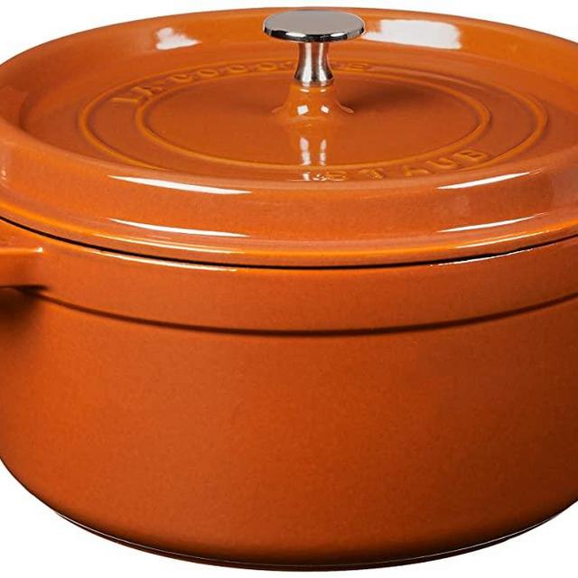 STAUB Cast Iron Round Cocotte, 5.5-quart, Burnt Orange