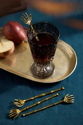 Skeleton Hand Cocktail Stirrers, Set of 4