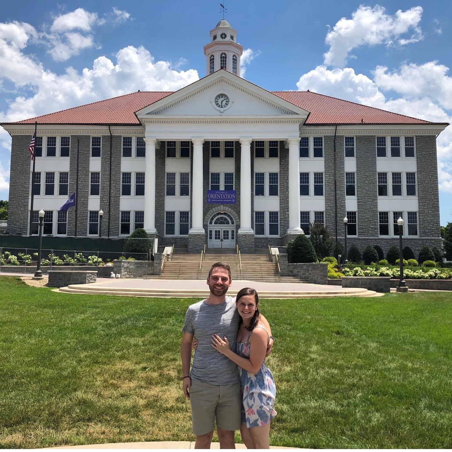 The day he proposed at our favorite place, JMU. Go Dukes!
