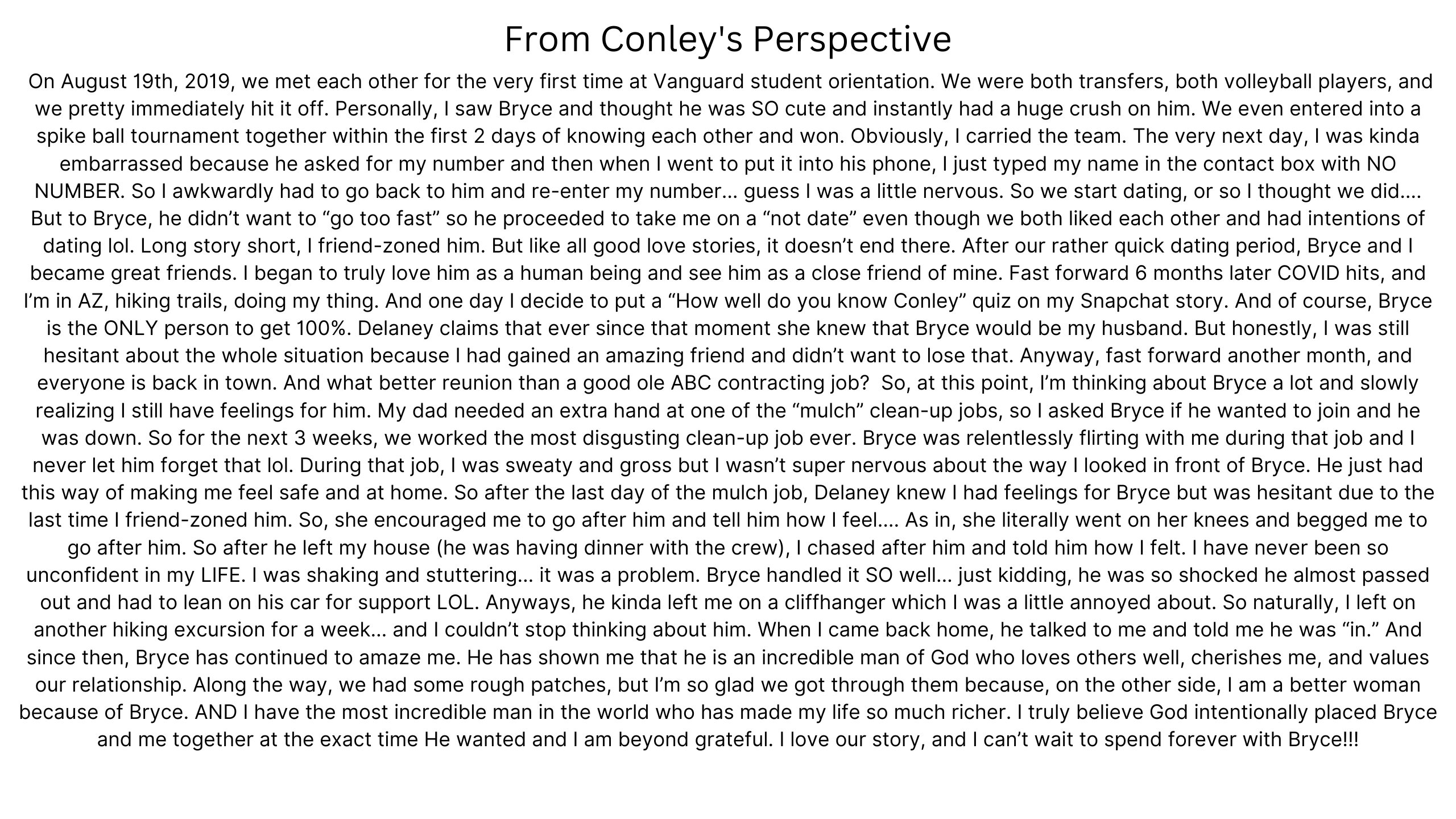 The Wedding Website of Bryce Thompson and Conley Harris