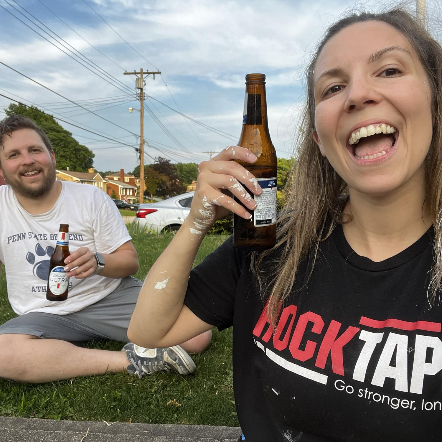 Cheers to buying our first home and putting lots of sweat into making it perfect