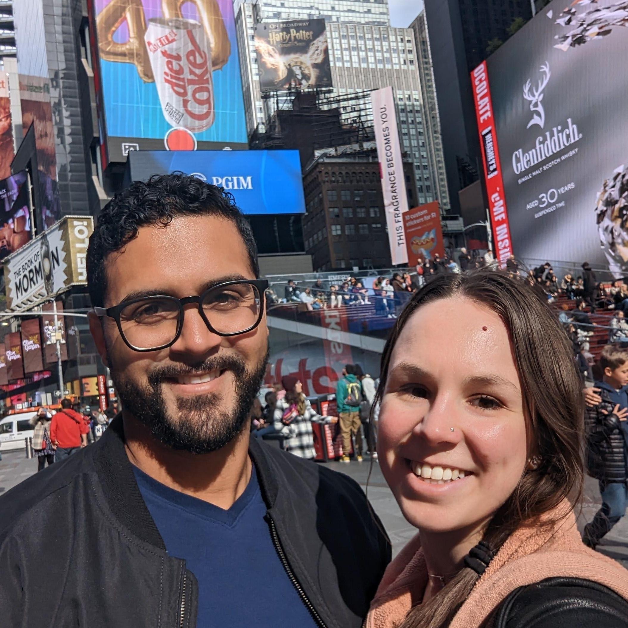 Meg visiting Manny during his second rotation on the east coast!