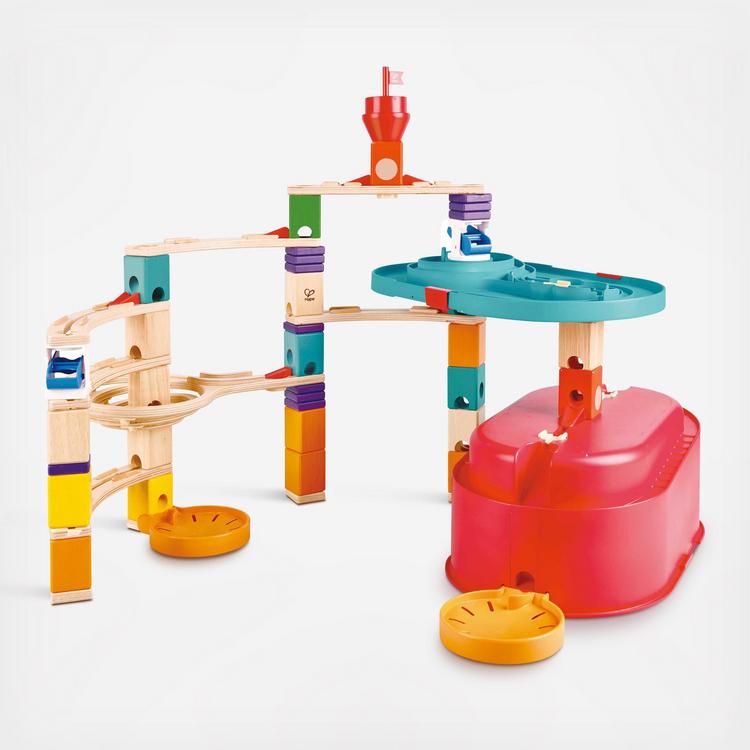 Hape, Quadrilla Stack Track Buicket Wooden Marble Builder Set