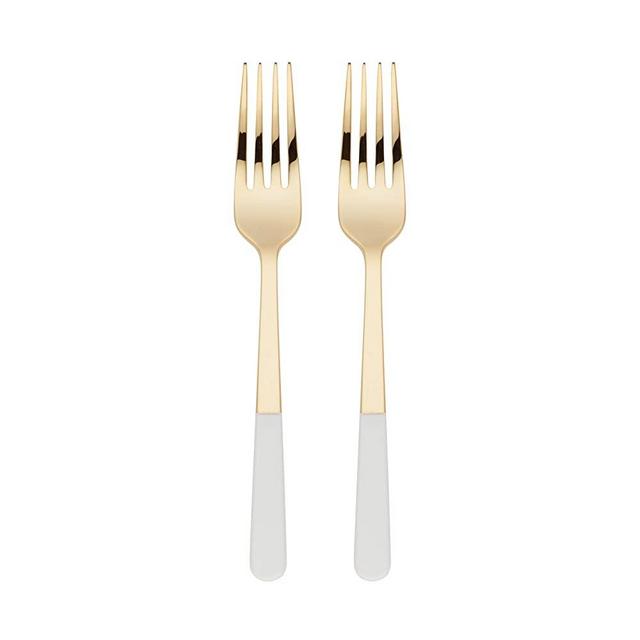KATE SPADE Love 2-Piece Tasting Fork Set, 0.40 LB, Metallic