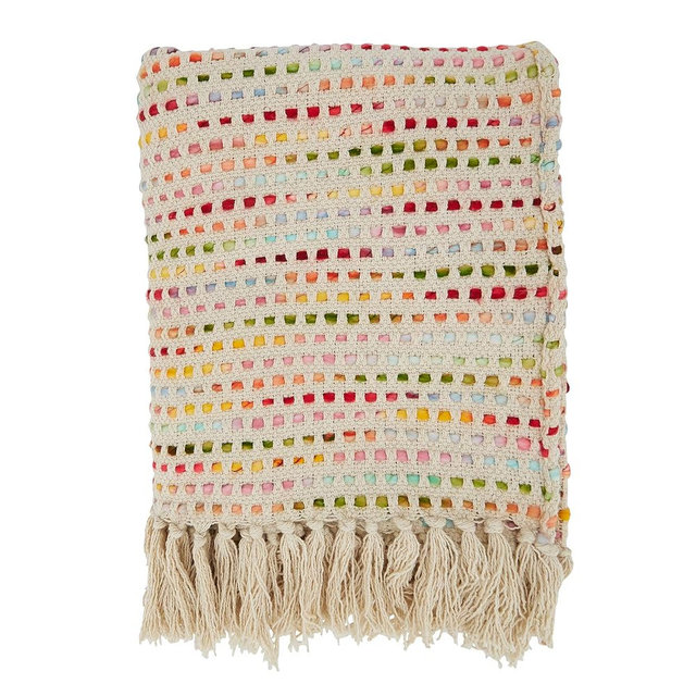 SARO LIFESTYLE Confetti Design Throw Blanket, Multi, 50"x60"