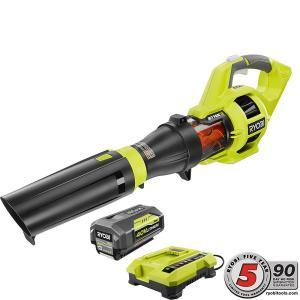 110 MPH 480 CFM Variable-Speed 40-Volt Lithium-Ion Cordless Jet Fan Leaf Blower - 3.0 Ah Battery and Charger Included