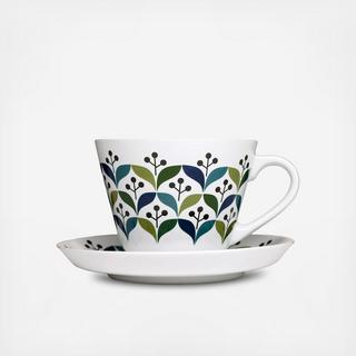 Retro Teacup & Saucer