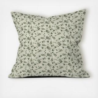 Nordic Olive Green Throw Pillow