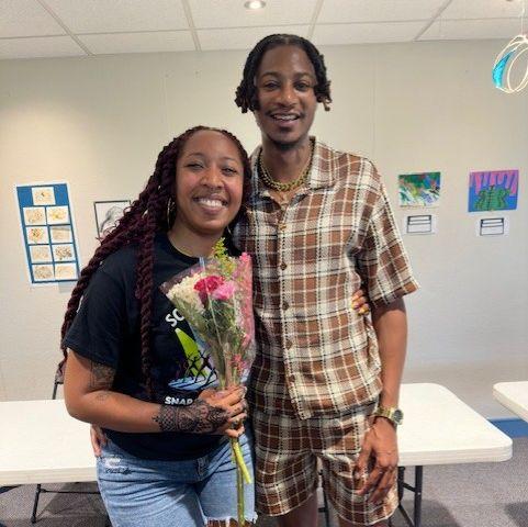 We love to support the arts! Here we are at SNAPCo's summer show! thank you Brandon for the flowers!