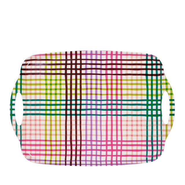 kate spade new york Rainbow Gingham Melamine Serving Tray