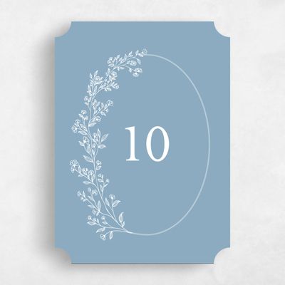 Blue Ticket Wedding Table Number - Kalispell