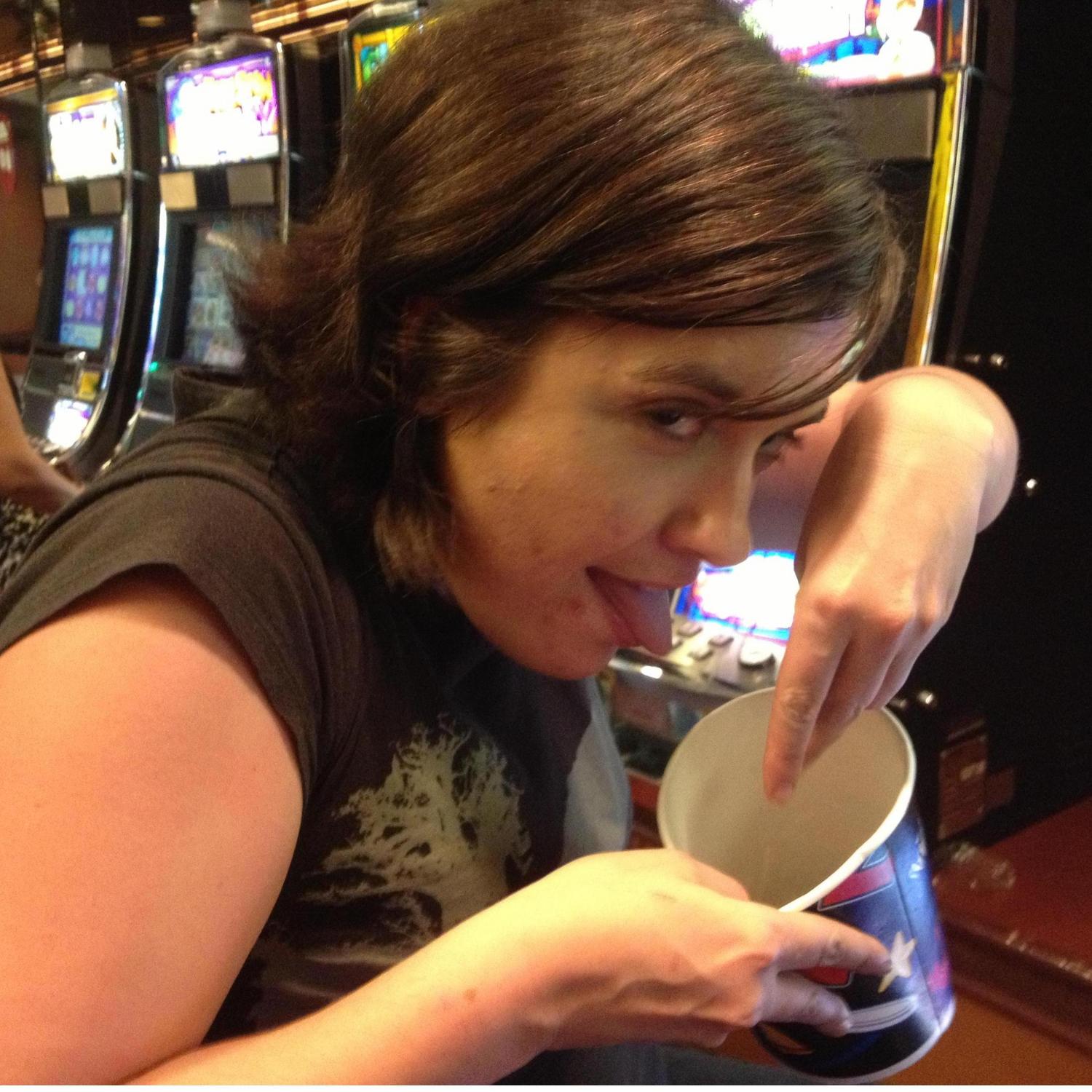Rocky is secretly really good at counting cards, but Jamie has the magic touch on the slots.
