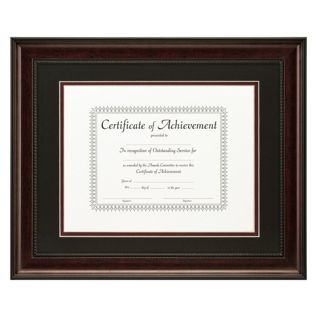 Annesbury, Dark Mahogany Document Frame, 11x14 Inch, Double Mat with Single 8.5x11 Inch Opening (285111402N02C) Craig Frames, College Degree