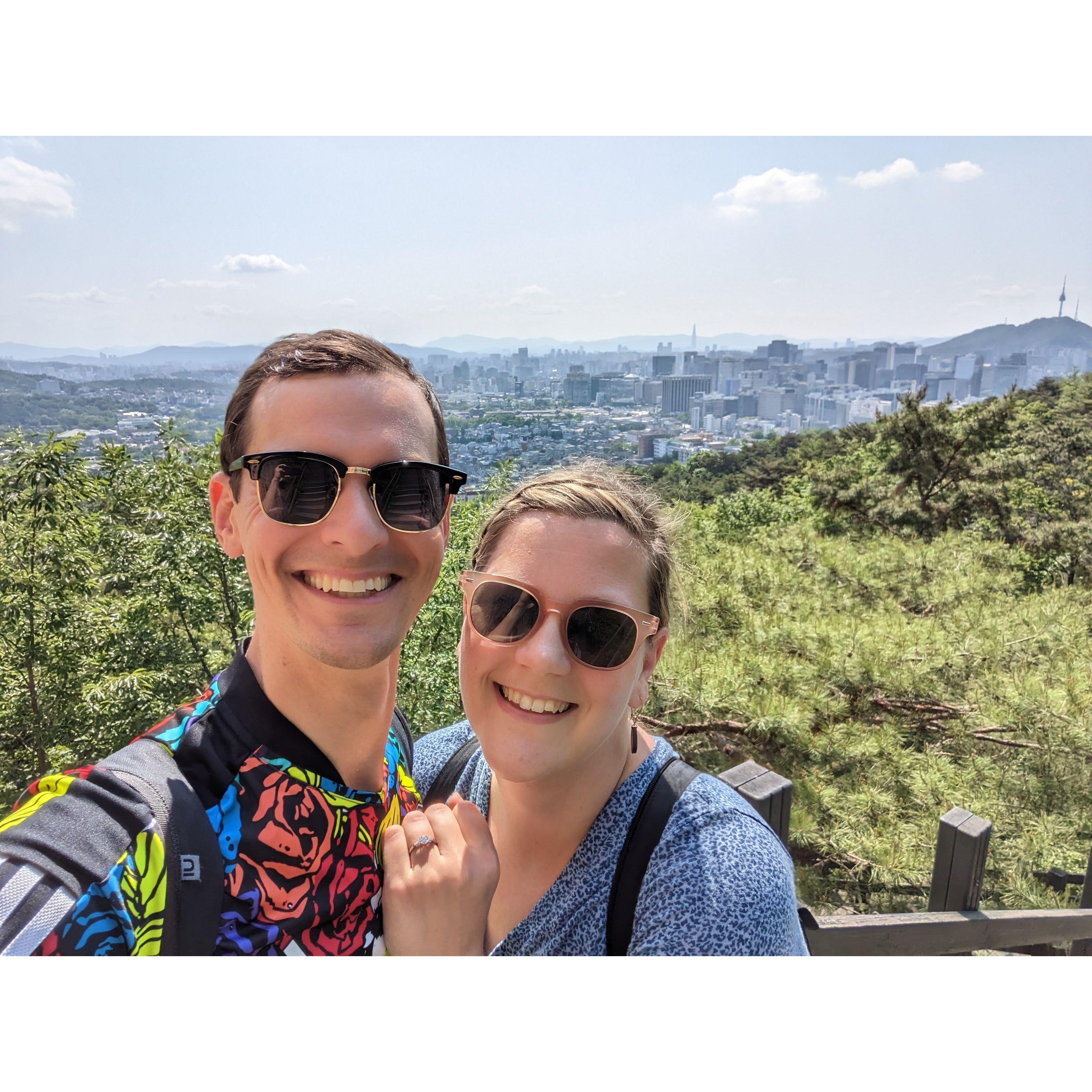 South Korea - where we got engaged.