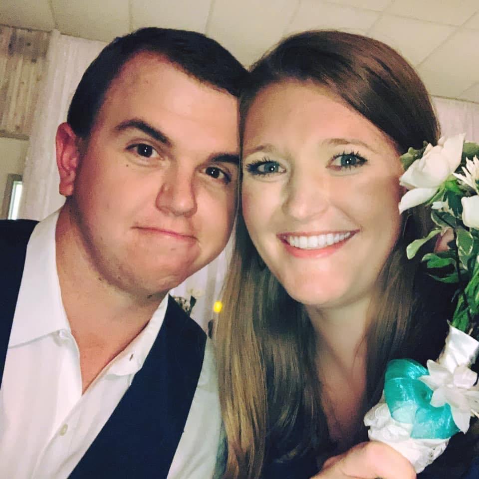 Caught the bouquet and garter at Kyle's sister wedding.