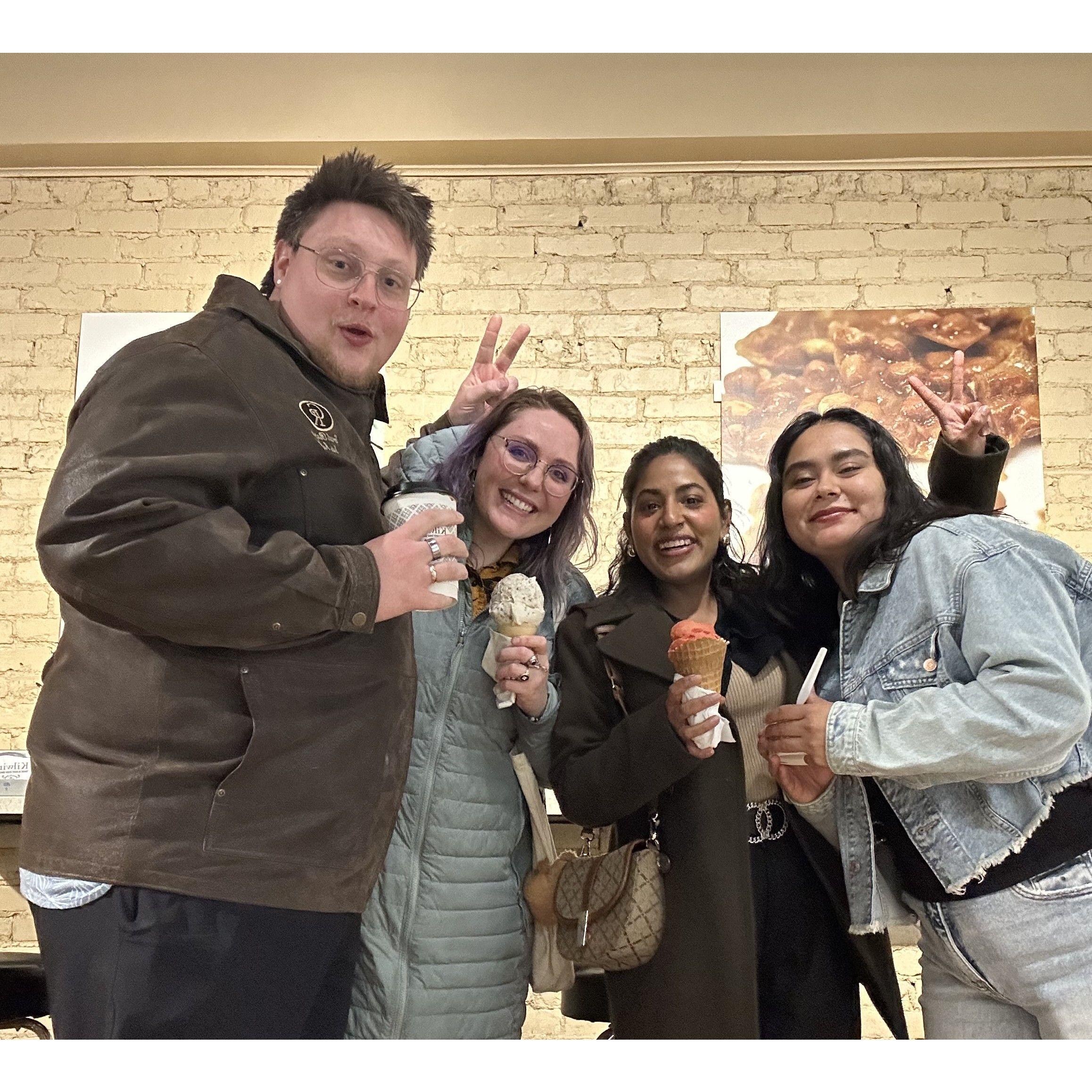 Friends Merub and Carla stopped by Madison for some fun and ice cream!